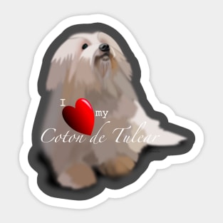 coton de tulear heart Sticker